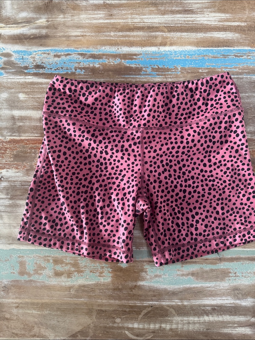 Women's Pink Polka-Dot Bike Shorts